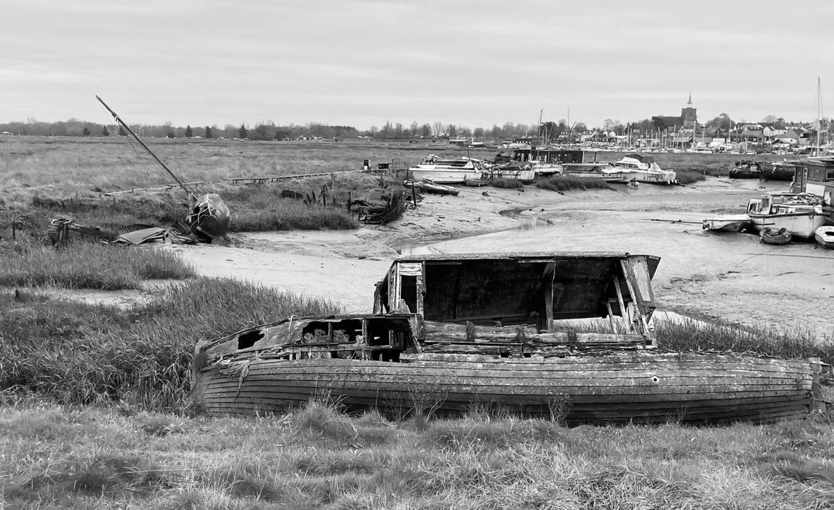 Heybridge Creek, where some boats are left to rot.. - Katharine Showell